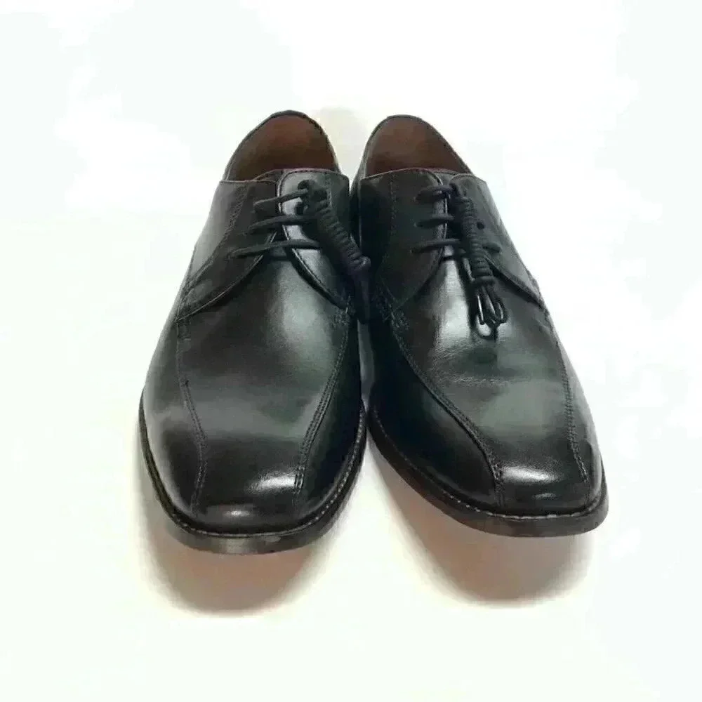 Bostonian Narrate Walk Mens 13 D Oxford Dress Shoes Black Leather Lace Up NEW